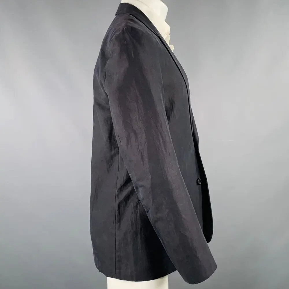 PAUL SMITH Size 38 Black Cotton Blend Single Breasted Sport Coat